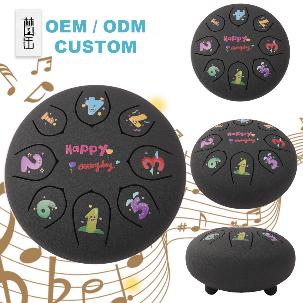 8 Notes Steel Hand Tongue Drum for Kids