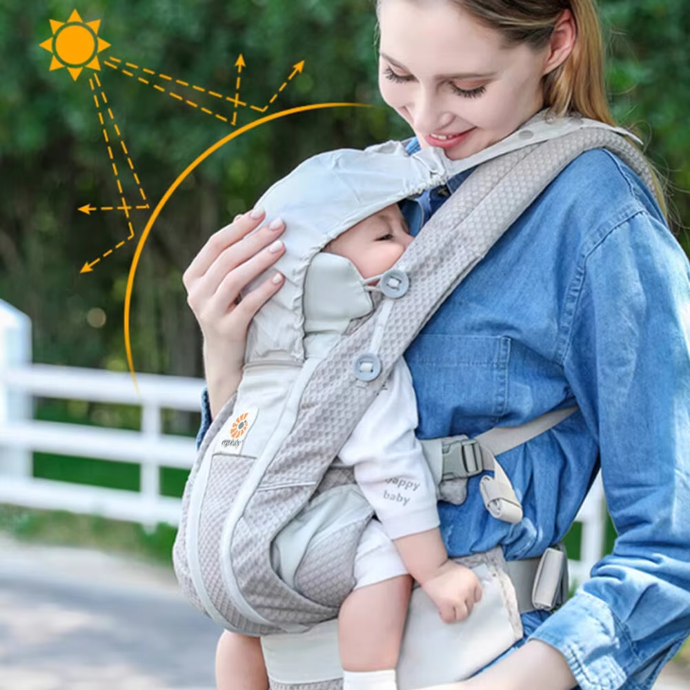 Breathable Mesh Baby Carrier with Lumbar Support (3–20 kg)
