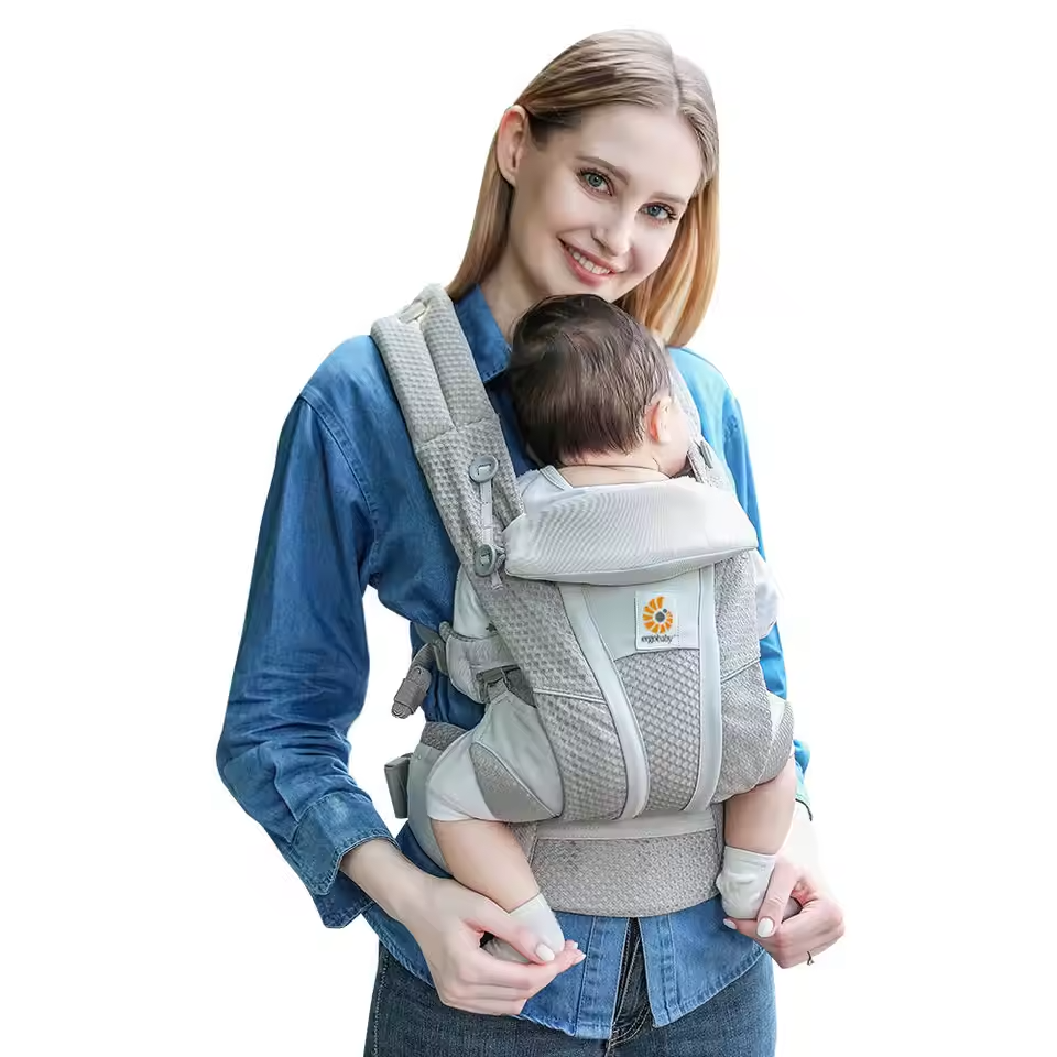 Breathable Mesh Baby Carrier with Lumbar Support (3–20 kg)