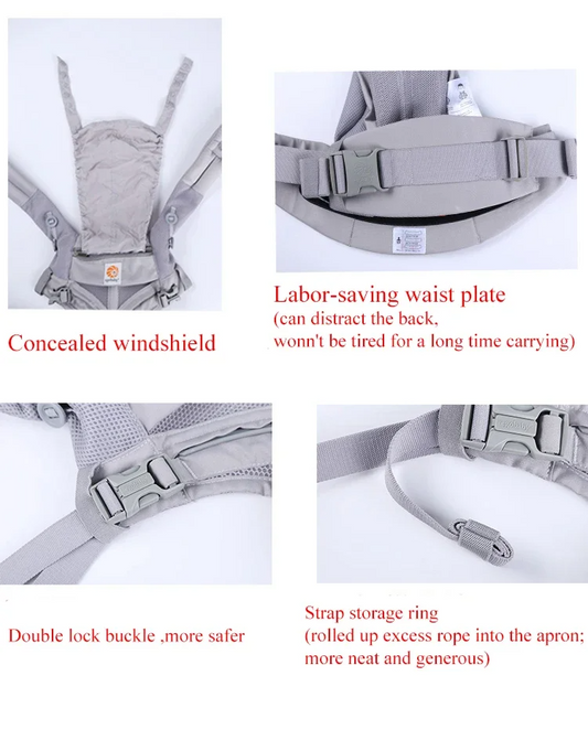 Ergonomic Omni 360 Baby Carrier with Instructions & Box